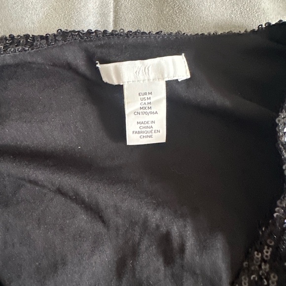 HM party holiday 2 piece, black sparkly size medium, worn 1 time - Picture 3 of 5